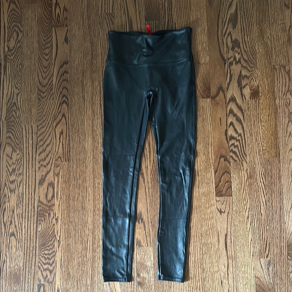 Spanx Black Faux Leather Leggings